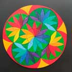 Mini Magnetpuzzle Kreis Blume  - 