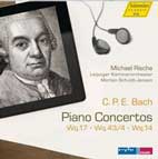 Piano Concertos (CD) Klavierkonzerte Wq 14, 17, 43/4 - Carl Philipp Emanuel Bach